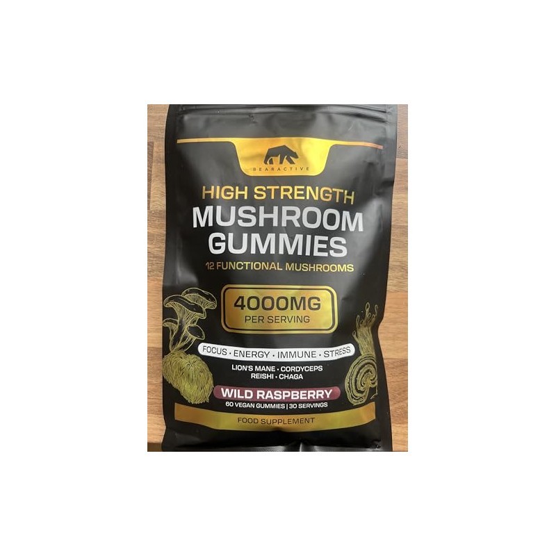 Mushroom Gummies 4000mg – 12 Functional Mushroom Complex with Lions
