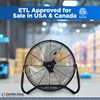 Comfort Zone Cradle Floor Fan, Electric, High-Velocity,180 Degree Adjustable Tilt,