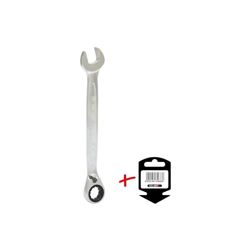 KS-Tools 503.4615-E Gear+ Combination Spanner, R/L, 15 mm
