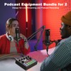 Podcast Equipment Bundle for 2, Audio Interface with Podcast Condenser