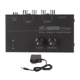 Phono Turntable Preamp Ultra Low Noise Independent Volume Control Phono Preamplifier for LP Record Player 100‑240V US Plug