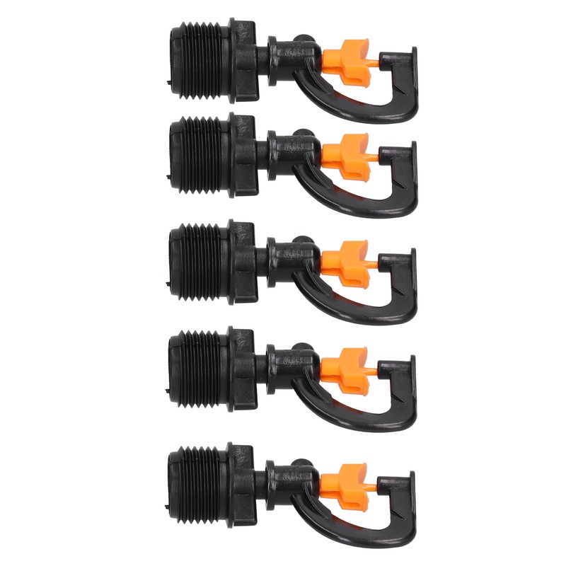 5PCS G1/2 Male Thread Rotating Sprinkler Head Misting Nozzle for