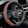 KAFEEK Steering Wheel Cover, Universal 15 inch, Microfiber Leather Viscose,