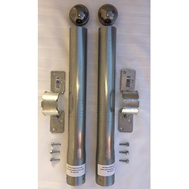 Metrics Construction Metal Post Extension - Fence Extender (2-Pack) and Accessories (12 Piece KIT) 2-3/8 in Dia x 18 in