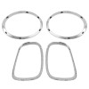Unbranded 4pcs Chrome Headlight+Tail Light Trim Ring Bezel Cover For