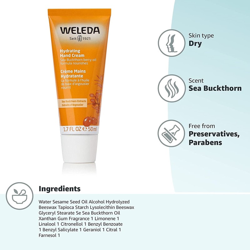 Weleda Sea Buckthorn Hand Cream, 50 ml