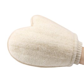 Luffa Schwamm Peelinghandschuh, Natürlicher Peeling Handtuch Gloves, Body Scrub Handschuh, Duschhandschuh für Körperpeeling, für bath dusche exfoliating body