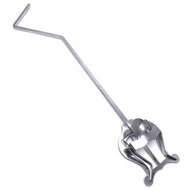 TUOREN 3/4 Vertical Keys Euphonium Marching Clamp-On Silver Metal Plating Marching Music Clip for Vertical Keys Euphonium, Baritone Horn 33cm