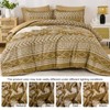 Yiran Taupe Brown Fall Comforter Set Queen Size, 7 Piece