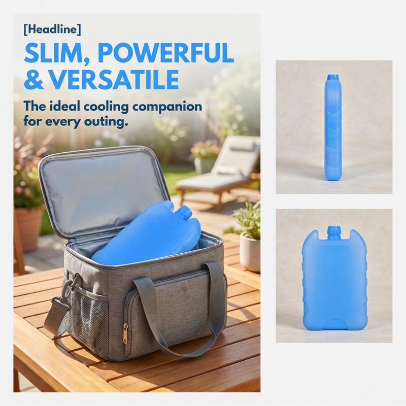 6pcs Ice Packs for Lunch Boxes, Slim Design Reusable Freezer