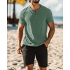 Ficerd 3 Pack Men's Big and Tall Shirts Cotton Short