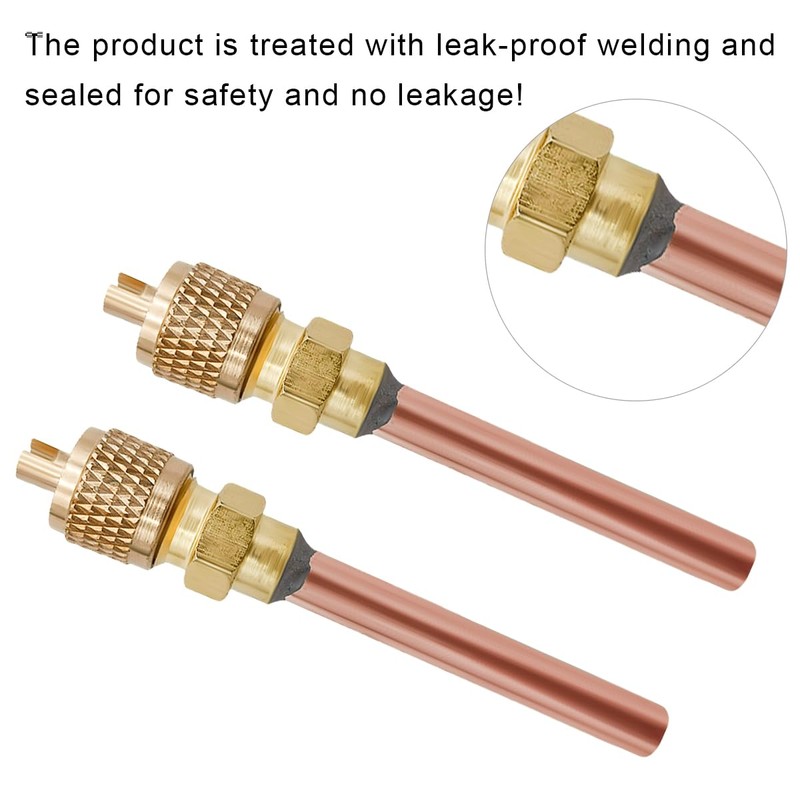 DXNQ 10 PCS Service Access Valve, 1/4" SAE×1/4" OD×2.95" Stem