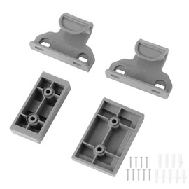 Looxii Retractable Baby Gate Hardware Replacement Parts Stair Gate Extensions Full Set Wall Mounting Accessories with Brackets Anchors and Screws - Grey