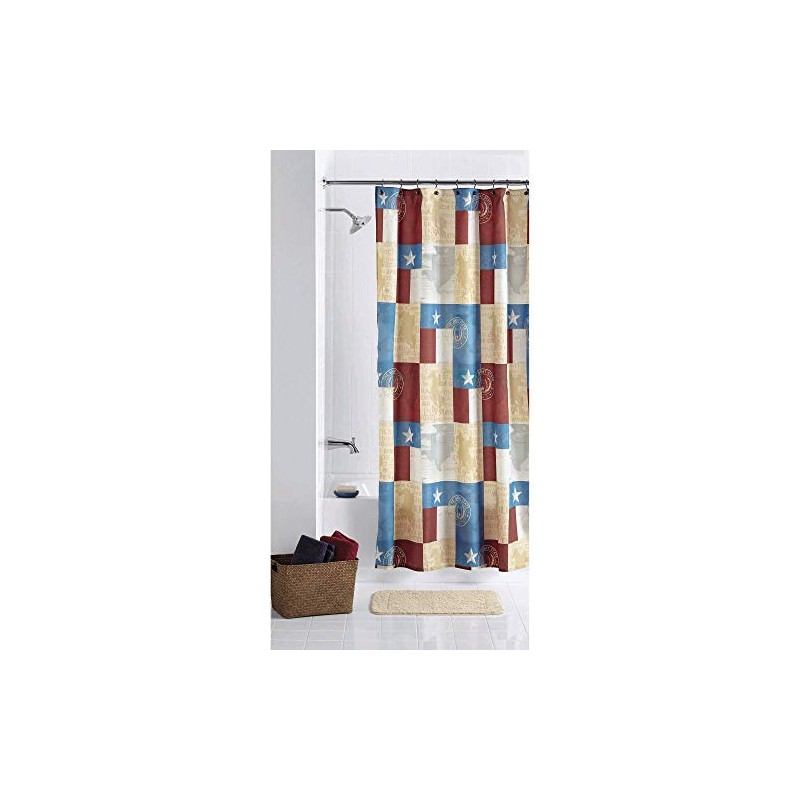 Mainstays The Great State Fabric Shower Curtain, 70" x 72"