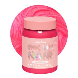 Lime Crime Full Coverage Unicorn Hair Dye, Bubblegum Rose - Damage-Free Semi-Permanent Hair Color Conditions & Moisturizes - Temporary Hair Tint Kit Has A Sugary Citrus Vanilla Scent - Vegan