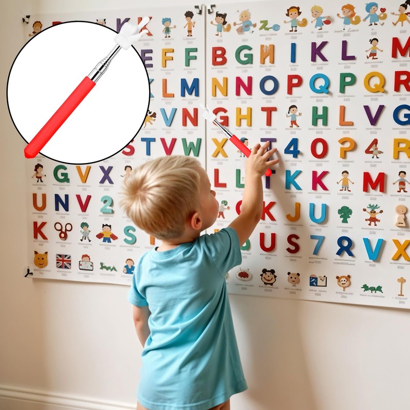 YUXIANLB 3PCS Teacher Pointer Stick, Retractable Finger Pointers for Kids