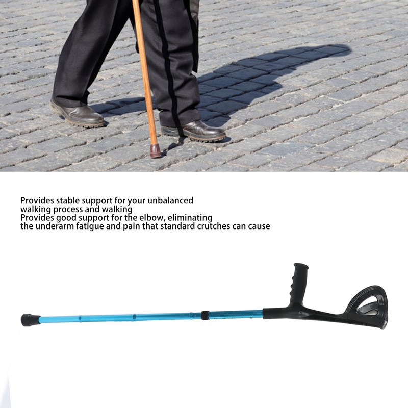 Foldable Walking Cane Stick Evenly Distributed Weight Forearm Folding Adjusting