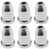 JJHXSM 6pcs Guitar String-Thru Ferrules Silver Bass String Ferrules Bushings