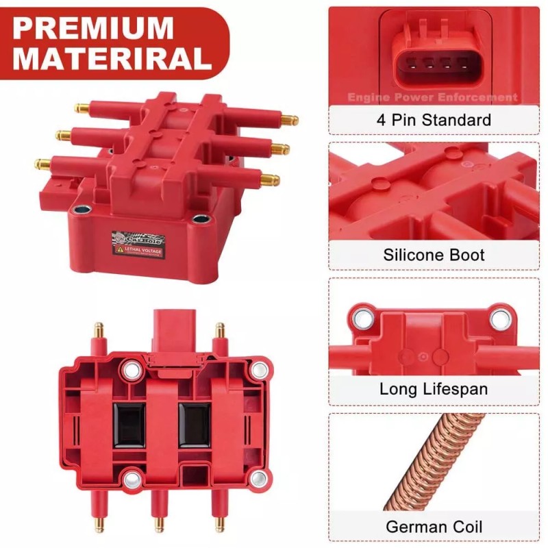 Precision Auto Labs Ignition Coil & Iridium Spark Plugs &