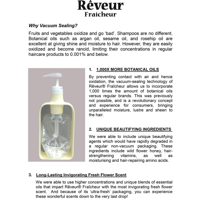 Reveur Freshur Scalp Shampoo Dispenser Set (11.4 fl oz (340