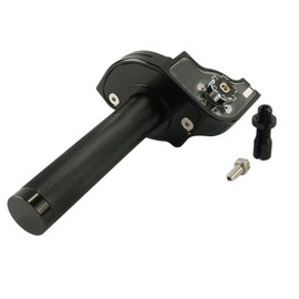 Qury Motorrad-Gasgriff, CNC-Aluminiumlegierung, 22 mm, Gasgriff mit ergonomischem Design für Lange Fahrten (schwarz)