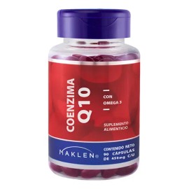 Co Q10  Coenzima Q10 Pura  Omega 3  90 Softgels  Maklen Sabor Sin sabor                                                                               