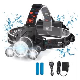 ZhuoSheng Lámpara De Cabeza Led Minera Minera Recargable Lámpara