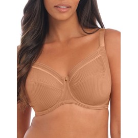 Fantasie Women's Fusion Underwire Side Support Bra Full Coverage, Sheer, Cinnamon, 34FF