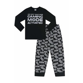 Do Not Disturb Gaming Mode Activated All Over Print Long Pyjamas White (15-16 Years)