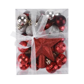 30 Pcs Christmas Ball Ornaments Set Christmas Tree Ornament Hanging Ball Baubles Christmas Ball Decoration Shatterproof Christmas Tree Decorations for Xmas Tree Wedding Holiday Party Home Decoration