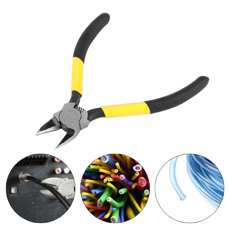 Diagonal Plier High‑Carbon Steel Body 2‑Color Non‑Slip Handle Rebound‑Tail 5‑Inch