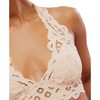 Free People Women's Adella Halter Bra, Almond Cream X-Large