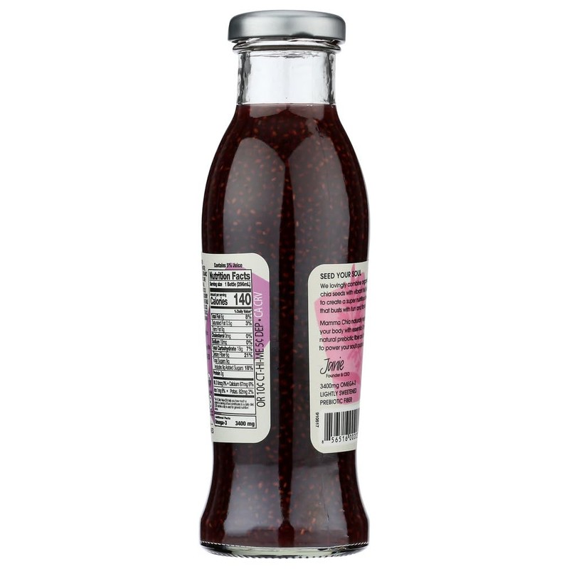 Mamma Chia Organic Blackberry Hibiscus Vitality Beverage, 10 Ounce --