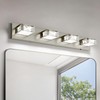 Joossnwell Brushed Nickel Bathroom Lights Fixtures Over Mirror (4-Light, 28-Inch)