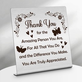 Thank You Gifts for Women Men Desk Decor Appreciation Gifts for Coworkers Teacher Colleagues Friends Nurse Doctor Mentor Employee Farewell Leaving Gift for Coworkers Desk Decorations Sign