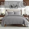 HORIMOTE HOME 100% Cotton Quilt Set King Size, Grey Pre-Washed