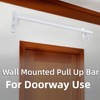 Purife 36'' White Heavy Duty Doorway Pullup Bars, Wall Mounted