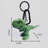 dinofactory Trex dinosaur Key Chain 2 inch Carabiner Clip, Green,
