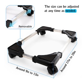 UCandy Computer Tower Stand Cpu Holder Stand With 4 Mute Caster Wheels，cpu stand for gaming pc,Suitable For Most PC Brackets On The Carpet Floor (Black) (Black)