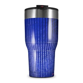 WraptorSkinz Skin Wrap compatible with 2017 and newer RTIC Tumblers 30oz Binary Rain Blue (TUMBLER NOT INCLUDED)