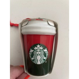 Starbucks 2021 Winter Holiday Ombre Red & Green Cup Ornament BRAND NEW in box