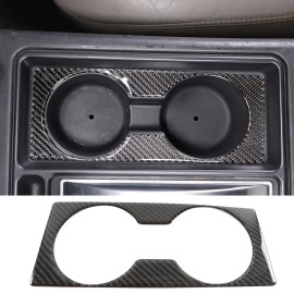 xiaoerdian2020 For Hummer H2 2003-2007 Carbon Fiber Center Console Cup Holder Trim Panel