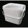 10.5 Litre Rectangular Airtight Food Grade White Catering Mixing Plastic Buckets with Lids – Heavy Duty Industrial Catering Kitchen Quality (5)