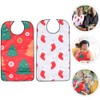 Ciieeo Christmas Themed Adult Bibs for Eating Washable Elderly Dinning
