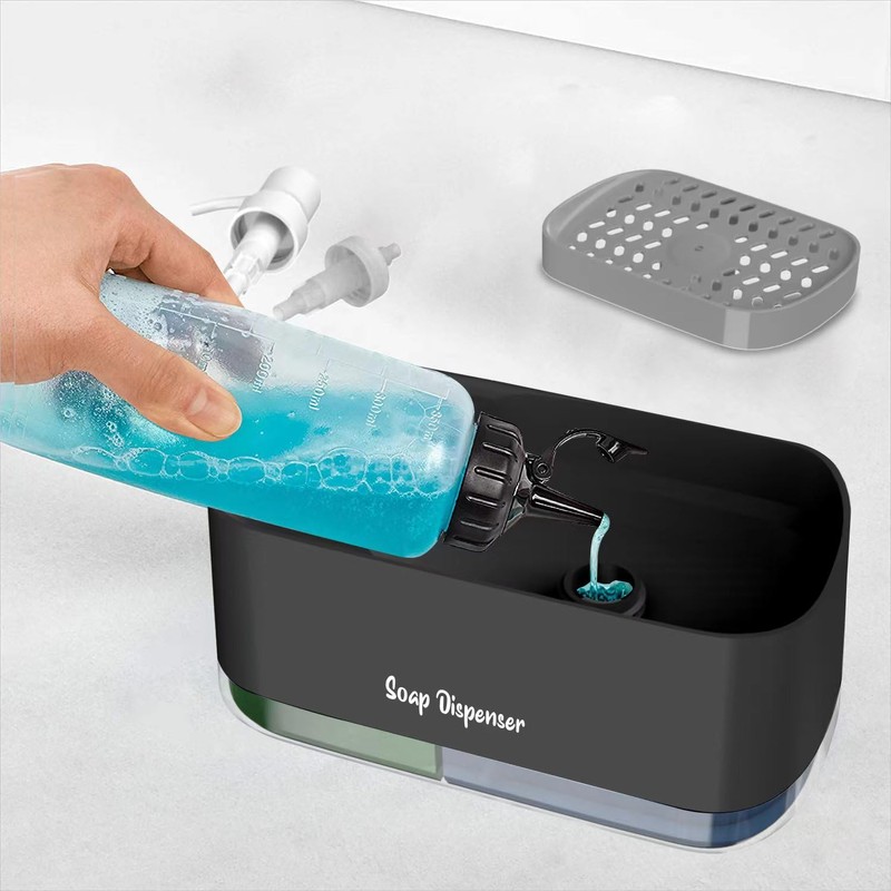 Richenda Hand and Dish Soap Dispenser Set for Kitchen,3-in-1 Kitchen
