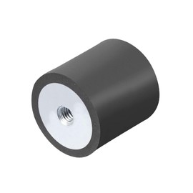 sourcing map 30 x 30mm M6 Thread Female Rubber Mounts,Vibration Isolators,Replaces Anti Vibration Pads Flat Silentblock Base Block