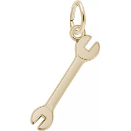 Rembrandt Gold-Plated Sterling Silver Wrench Charm by Rembrandt
