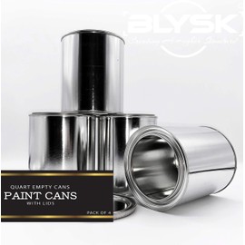 Blysk Empty Metal Quart Cans with lids (4)