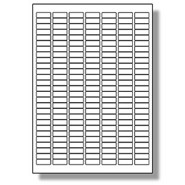 Label Planet® 189 Per Page/Sheet, 5 Sheets (945 Sticky SMALL MICRO Labels), White Blank Matt Plain A4 Stickers, for Laser/Copier or Inkjet Printer, UK LP189/25, 25.4 x 10 MM, General/All Purpose