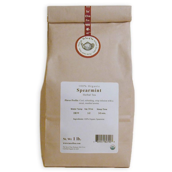 The Tao of Tea Spearmint, 100% Organic Herbal Tea, 1-Pounds